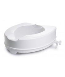 Raised Toilet Seat McKesson 4 Inch Height White 400 lbs. Weight Capacity